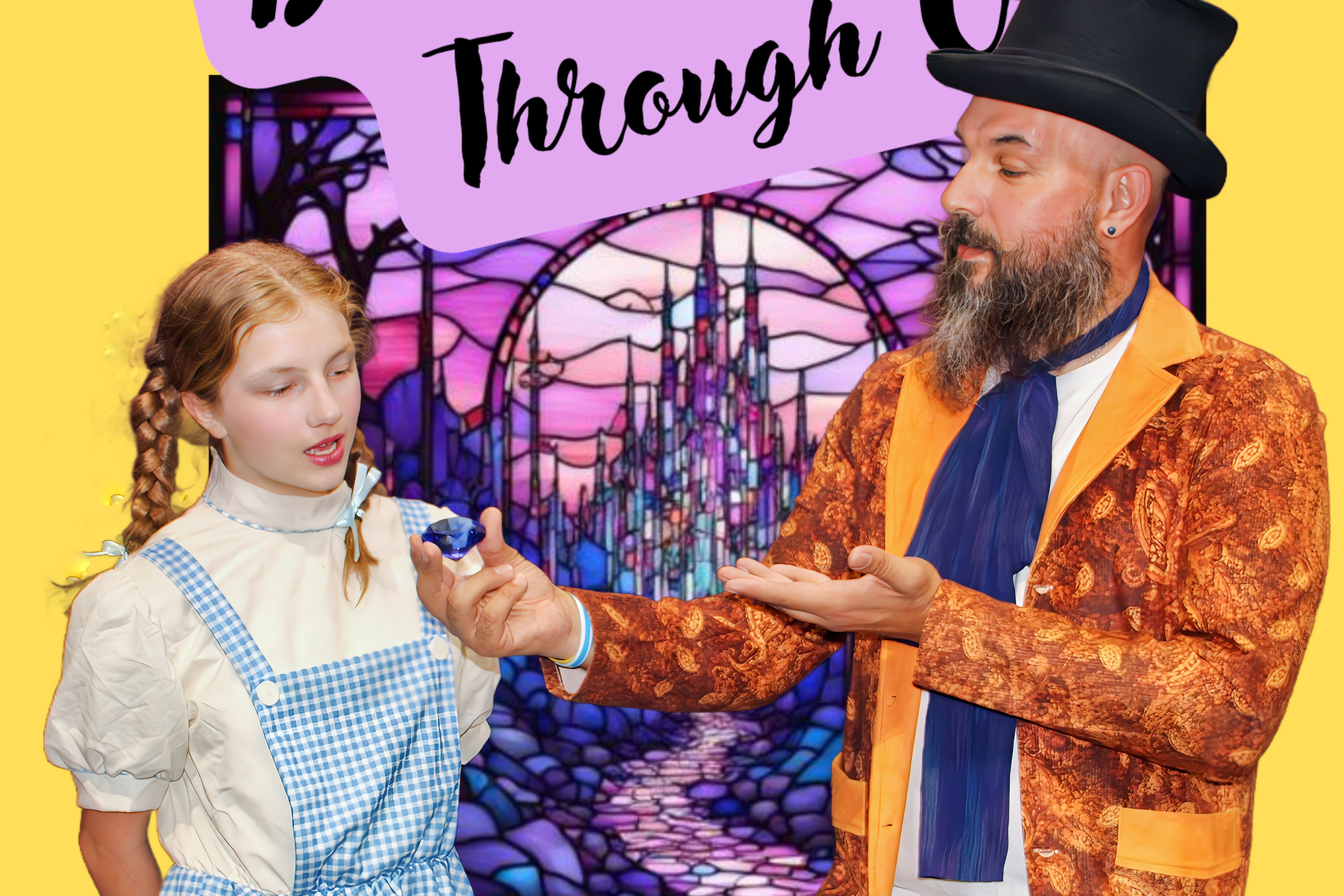 Dorothy and the Wizard on stage